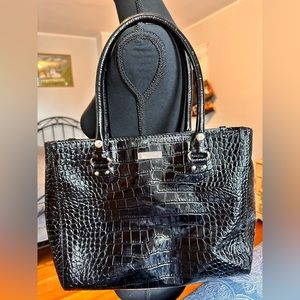 Kate Spade Croc Black Leather Bag